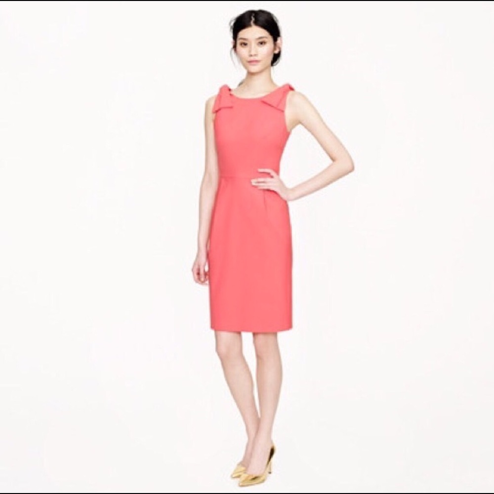 J crew Origami bow shoulder dress NWT